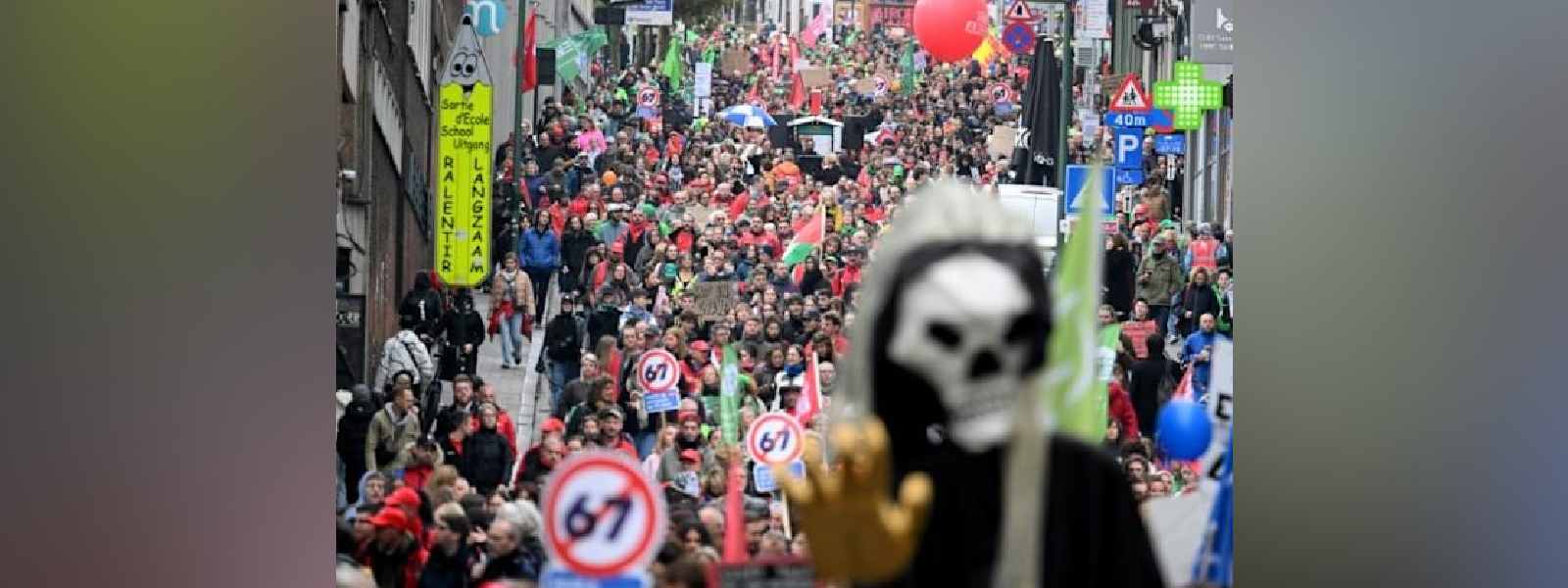 බෙල්ජියමයේ දැවැන්ත වැඩවර්ජනයක්